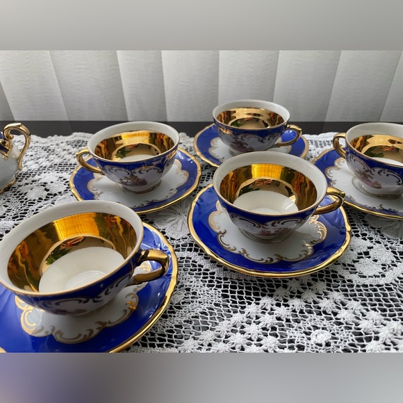 New Vintage Western Germany Tirschenreuth 15 piece Demi-tasse tea set - Picture 4 of 7